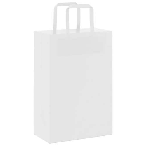 Papirnate vrećice 250 kom s ručkama bijele 21x11x31 cm - Bijela 21 x 11 x 31 cm 250 Cijena