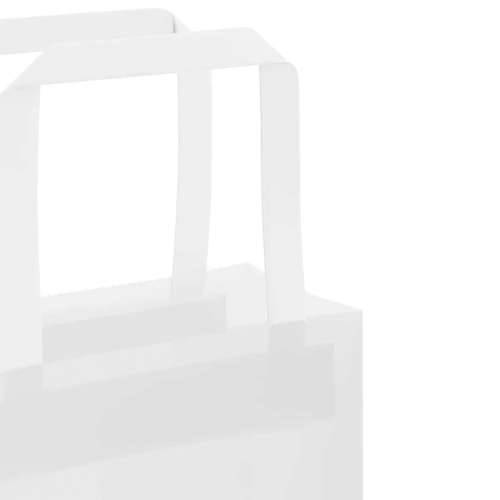 Papirnate vrećice 250 kom s ručkama bijele 21x11x31 cm - Bijela 21 x 11 x 31 cm 250 Cijena