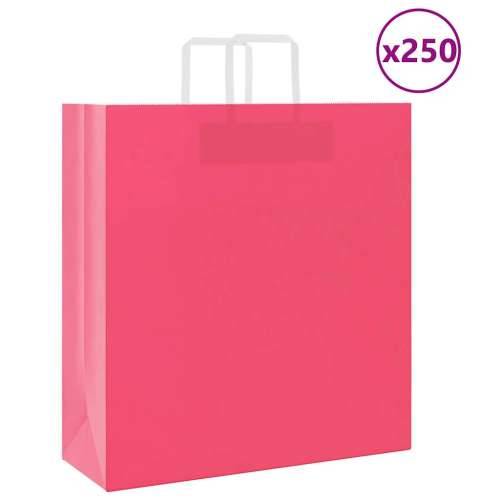 Papirnate vrećice 250 kom s ručkama ružičaste 45x17x48 cm - Ružičasta 45 x 17 x 48 cm 250 Cijena