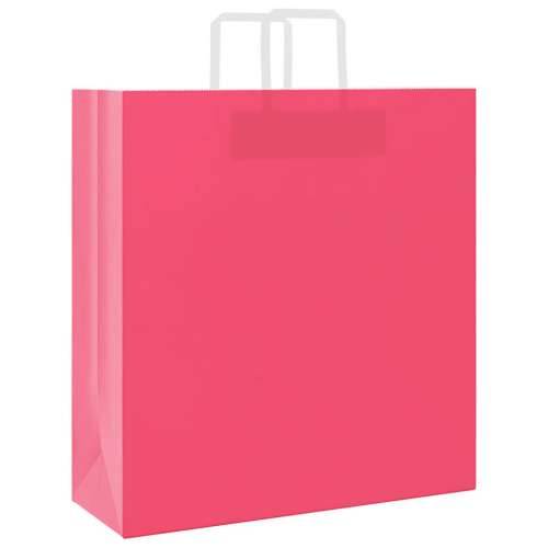 Papirnate vrećice 250 kom s ručkama ružičaste 45x17x48 cm - Ružičasta 45 x 17 x 48 cm 250 Cijena