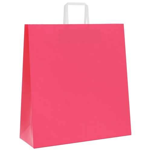 Papirnate vrećice 250 kom s ručkama ružičaste 45x17x48 cm - Ružičasta 45 x 17 x 48 cm 250 Cijena