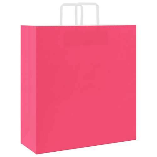 Papirnate vrećice 250 kom s ručkama ružičaste 45x17x48 cm - Ružičasta 45 x 17 x 48 cm 250 Cijena