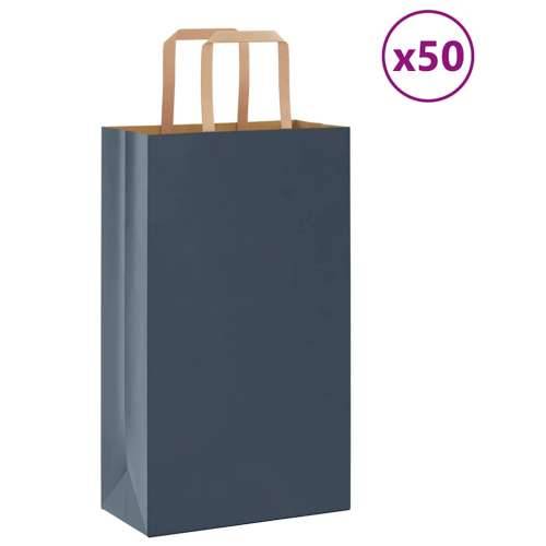 Papirnate vrećice 50 kom s ručkama plave 21x11x36 cm - Plava 21 x 11 x 36 cm 50 Cijena