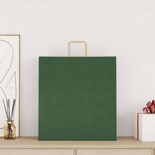 Papirnate vrećice 50 kom s ručkama zelene 45x17x48 cm - Zelena 45 x 17 x 48 cm 50 Cijena