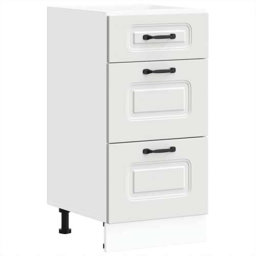 Donji kuhinjski ormarić Kalmar bijeli konstruirano drvo - Bijela 40 x 46 x 81.5 cm 1 1x bottom cabinet (3 drawers) Cijena