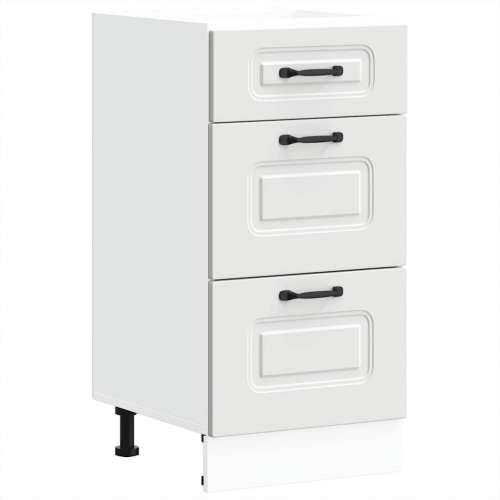 Donji kuhinjski ormarić Kalmar bijeli konstruirano drvo - Bijela 40 x 46 x 81.5 cm 1 1x bottom cabinet (3 drawers) Cijena