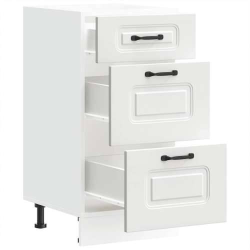 Donji kuhinjski ormarić Kalmar bijeli konstruirano drvo - Bijela 40 x 46 x 81.5 cm 1 1x bottom cabinet (3 drawers) Cijena
