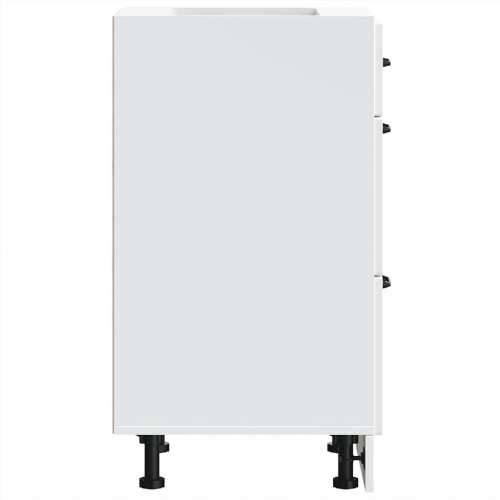 Donji kuhinjski ormarić Kalmar bijeli konstruirano drvo - Bijela 40 x 46 x 81.5 cm 1 1x bottom cabinet (3 drawers) Cijena