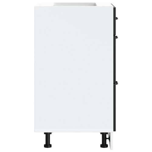 Donji kuhinjski ormarić Kalmar crni konstruirano drvo - Crna 60 x 46 x 81.5 cm 1 1x bottom cabinet (3 drawers) Cijena