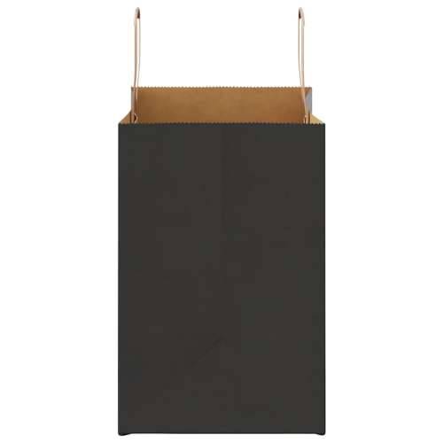 Papirnate vrećice 250 kom s ručkama crne 26x17x25 cm - Crna 26 x 17 x 25 cm 250 Cijena