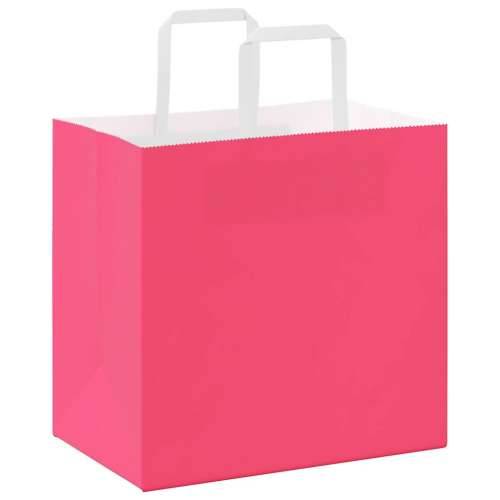 Papirnate vrećice 250 kom s ručkama ružičaste 26x17x25 cm - Ružičasta 26 x 17 x 25 cm 250 Cijena