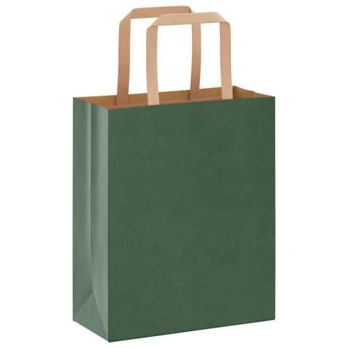 Papirnate vrećice 50 kom s ručkama zelene 18x8x22 cm - Zelena 18 x 8 x 22 cm 50 Cijena