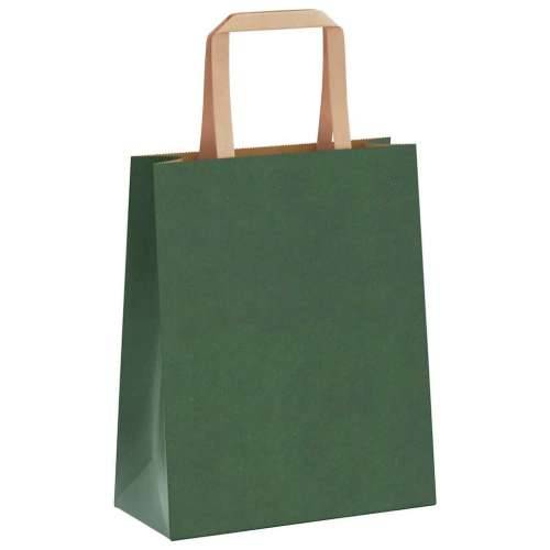 Papirnate vrećice 50 kom s ručkama zelene 18x8x22 cm - Zelena 18 x 8 x 22 cm 50 Cijena