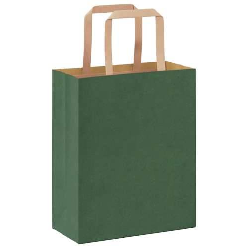Papirnate vrećice 50 kom s ručkama zelene 18x8x22 cm - Zelena 18 x 8 x 22 cm 50 Cijena