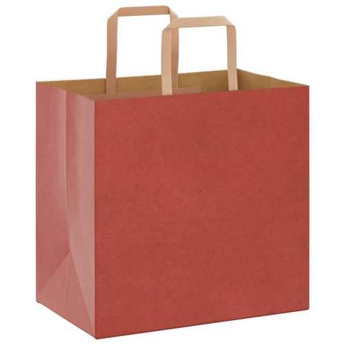 Papirnate vrećice 50 kom s ručkama crvene 26x17x25 cm - Crvena 26 x 17 x 25 cm 50 Cijena