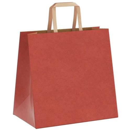 Papirnate vrećice 50 kom s ručkama crvene 26x17x25 cm - Crvena 26 x 17 x 25 cm 50 Cijena