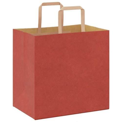 Papirnate vrećice 50 kom s ručkama crvene 26x17x25 cm - Crvena 26 x 17 x 25 cm 50 Cijena