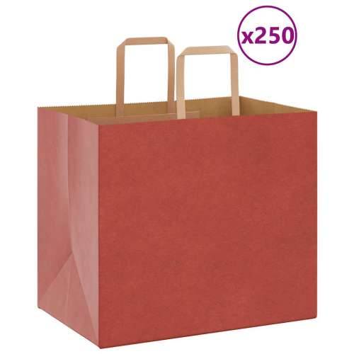 Papirnate vrećice 250 kom s ručkama crvene 32x22x28 cm - Crvena 32 x 22 x 28 cm 250 Cijena
