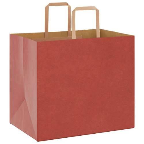 Papirnate vrećice 250 kom s ručkama crvene 32x22x28 cm - Crvena 32 x 22 x 28 cm 250 Cijena
