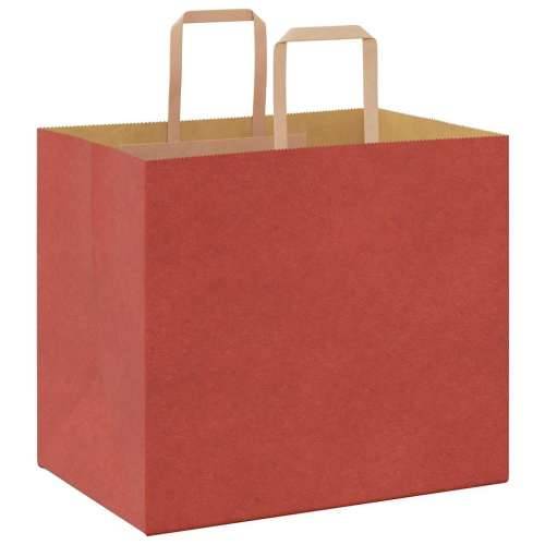 Papirnate vrećice 250 kom s ručkama crvene 32x22x28 cm - Crvena 32 x 22 x 28 cm 250 Cijena