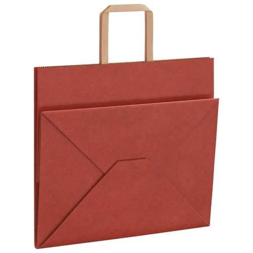 Papirnate vrećice 250 kom s ručkama crvene 32x22x28 cm - Crvena 32 x 22 x 28 cm 250 Cijena