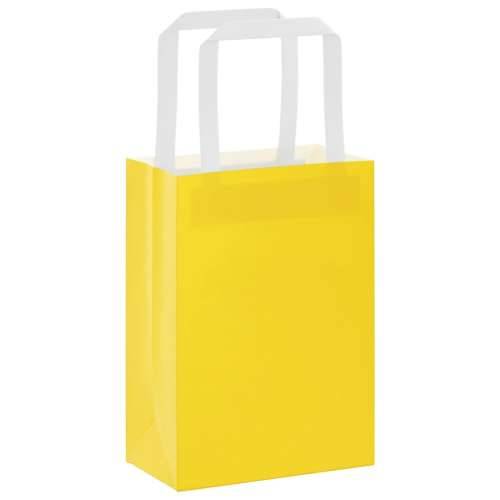 Papirnate vrećice 250 kom s ručkama žute 15x8x21 cm - Žuta 15 x 8 x 21 cm 250 Cijena