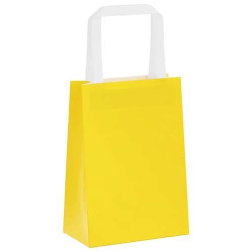 Papirnate vrećice 250 kom s ručkama žute 15x8x21 cm - Žuta 15 x 8 x 21 cm 250 Cijena