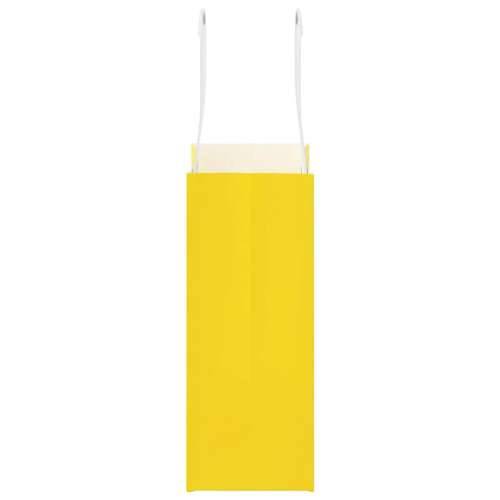 Papirnate vrećice 250 kom s ručkama žute 15x8x21 cm - Žuta 15 x 8 x 21 cm 250 Cijena