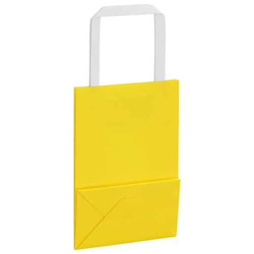 Papirnate vrećice 250 kom s ručkama žute 15x8x21 cm - Žuta 15 x 8 x 21 cm 250 Cijena