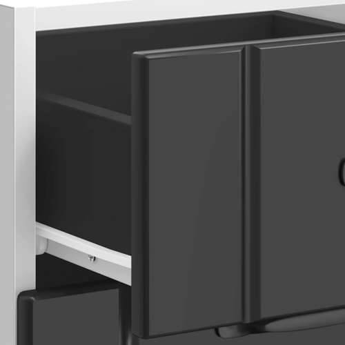 Donji kuhinjski ormarić Lucca crni konstruirano drvo - Crna 40 x 46 x 81.5 cm 1 1x bottom cabinet (3 drawers) Cijena