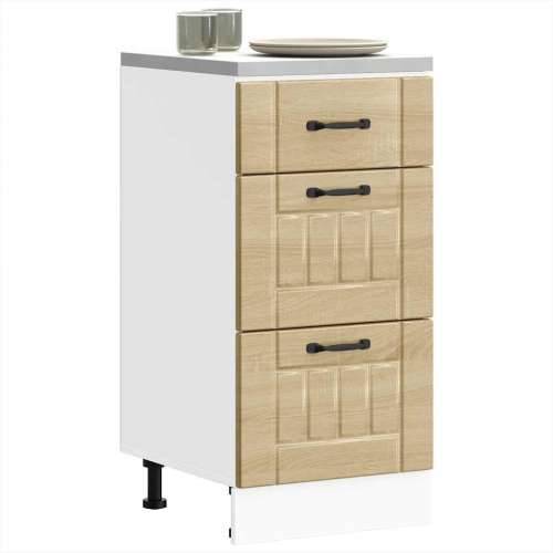 Donji kuhinjski ormarić Lucca boja hrasta konstruirano drvo - sonoma hrast 40 x 46 x 81.5 cm 1 1x bottom cabinet (3 drawers) Cijena