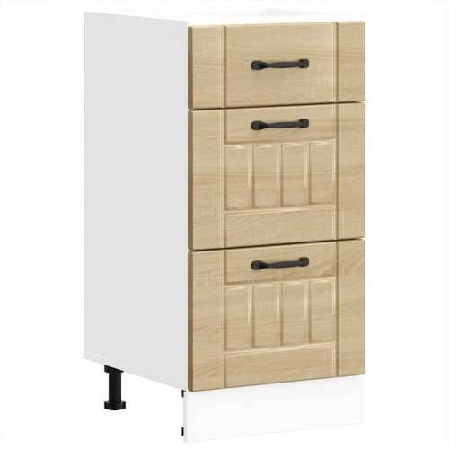 Donji kuhinjski ormarić Lucca boja hrasta konstruirano drvo - sonoma hrast 40 x 46 x 81.5 cm 1 1x bottom cabinet (3 drawers) Cijena