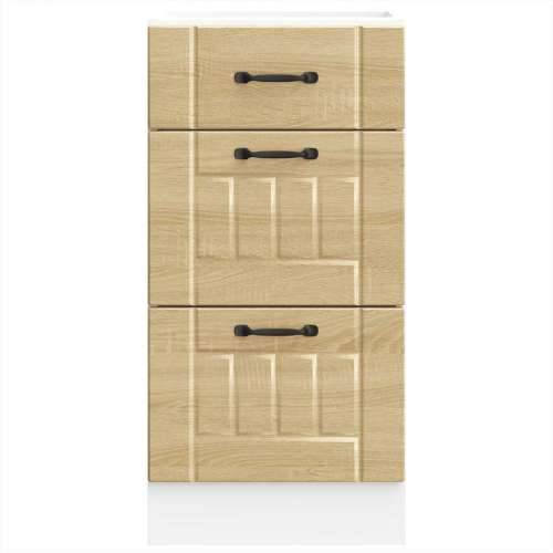 Donji kuhinjski ormarić Lucca boja hrasta konstruirano drvo - sonoma hrast 40 x 46 x 81.5 cm 1 1x bottom cabinet (3 drawers) Cijena