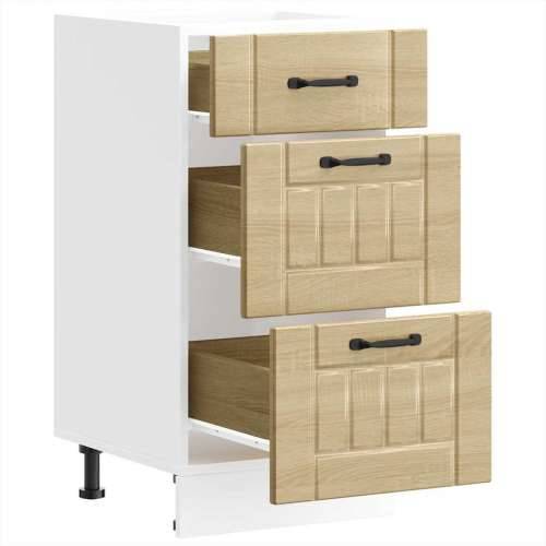 Donji kuhinjski ormarić Lucca boja hrasta konstruirano drvo - sonoma hrast 40 x 46 x 81.5 cm 1 1x bottom cabinet (3 drawers) Cijena