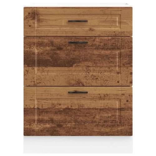 Donji kuhinjski ormarić Porto boja drva konstruirano drvo - Staro drvo 1 1 x donji ormarić (3 ladice) 60 cm Cijena