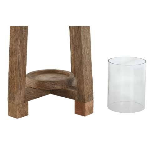 Svijećnjak Home ESPRIT Smeđa Prirodno Kristal Drvo Manga 25 x 25 x 35 cm Cijena
