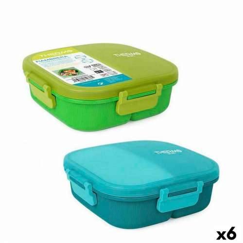 Hermetička Kutija za Ručak ThermoSport 3 Pretinci Kvadratno 900 ml (6 kom.) Cijena
