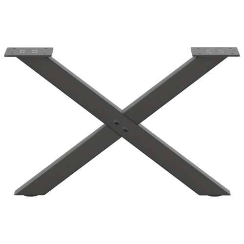 Noge za klub stolić u obliku slova X, 2 kom, antracit, 50 x (30-31) cm, čelik - Antracit 50 x (30-31) cm (40 mm) 2 1 Cijena