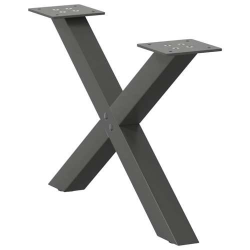Noge za klub stolić u obliku slova X, 2 kom, antracit, 50 x (30-31) cm, čelik - Antracit 50 x (30-31) cm (40 mm) 2 1 Cijena