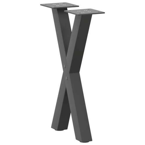 Noge za klub stolić u obliku slova X, 2 kom, antracit, 28 x (42-43) cm, čelik - Antracit 28 x (42-43) cm (40 mm) 2 1 Cijena