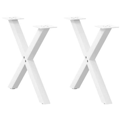 Noge za stolić u obliku slova X 2 kom bijele 60x(42-43) cm - Bijela 60 x (42-43) cm (40 mm) 2 1 Cijena