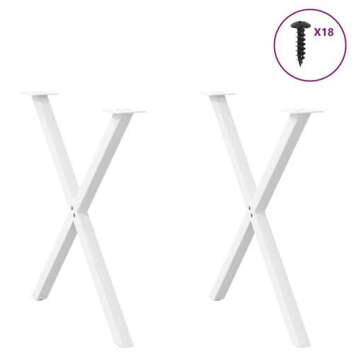 Noge za blagovaonski stol X-oblik 2 kom Bijele 70 x (72-73) cm Čelik - Bijela 70 x (72-73) cm (40 mm) 2 1 Cijena
