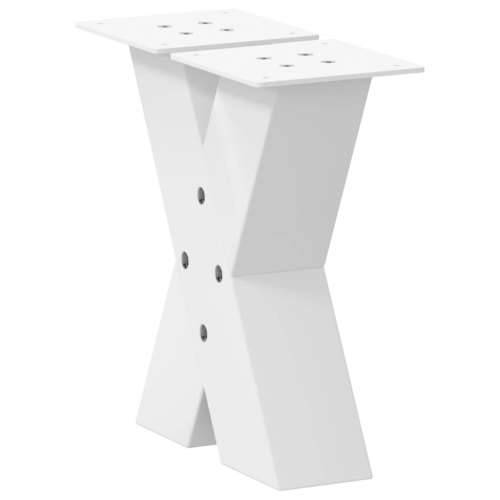 Noge za klub stolić u obliku slova X, 2 kom, bijele, 30 x (30-31) cm, čelik - Bijela 30 x (30-31) cm (80 mm) 2 1 Cijena