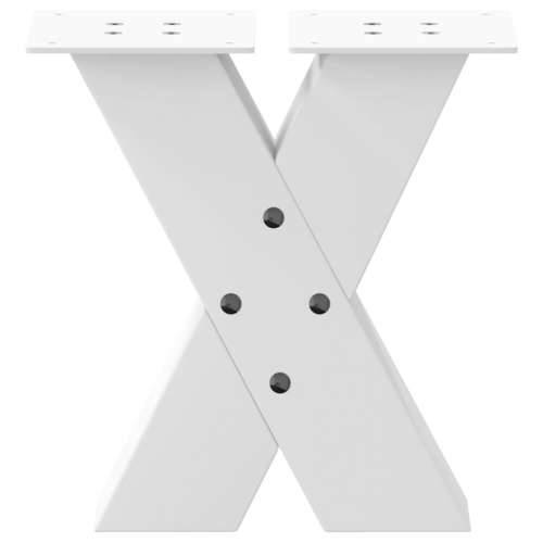 Noge za klub stolić u obliku slova X, 2 kom, bijele, 30 x (30-31) cm, čelik - Bijela 30 x (30-31) cm (80 mm) 2 1 Cijena