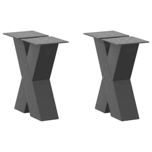 Noge za stolić u obliku slova X 2 kom antracit 40x(30-31) cm - Antracit 40 x (30-31) cm (80 mm) 2 1 Cijena