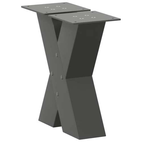 Noge za klub stolić u obliku slova X, 2 kom, antracit, 40 x (30-31) cm, čelik - Antracit 40 x (30-31) cm (80 mm) 2 1 Cijena