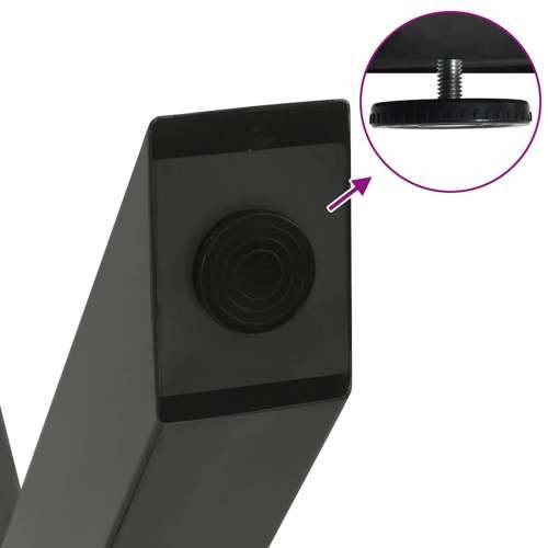 Noge za klub stolić u obliku slova X, 2 kom, antracit, 40 x (30-31) cm, čelik - Antracit 40 x (30-31) cm (80 mm) 2 1 Cijena