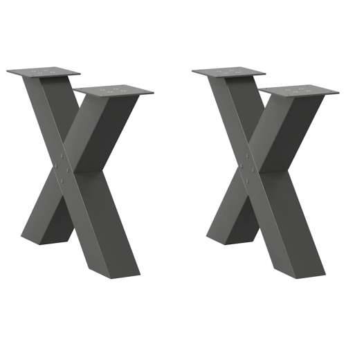 Noge za stolić u obliku slova X 2 kom antracit 60x(42-43) cm - Antracit 60 x (42-43) cm (80 mm) 2 1 Cijena