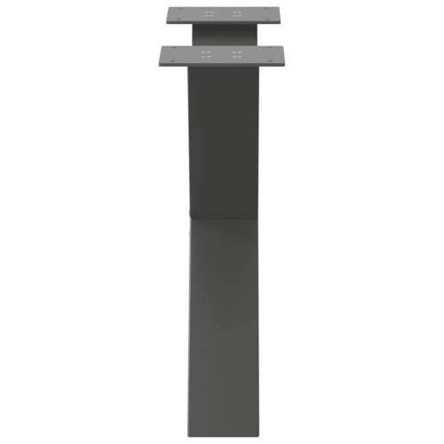 Noge za klub stolić u obliku slova X, 2 kom, antracit, 60 x (42-43) cm, čelik - Antracit 60 x (42-43) cm (80 mm) 2 1 Cijena