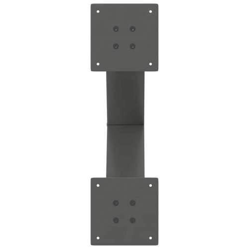Noge za klub stolić u obliku slova X, 2 kom, antracit, 60 x (42-43) cm, čelik - Antracit 60 x (42-43) cm (80 mm) 2 1 Cijena